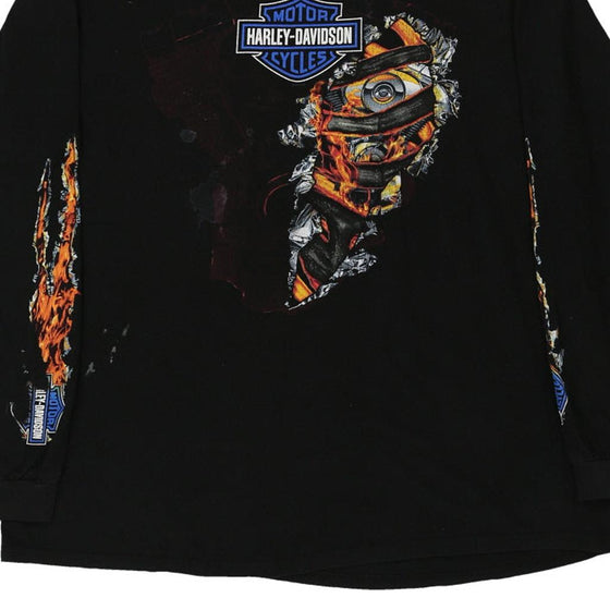 Vintage black Daytona Beach Harley Davidson Long Sleeve T-Shirt - mens xx-large