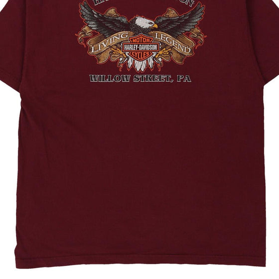 Vintage burgundy Harley Davidson T-Shirt - mens xx-large