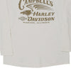 Vintage white Marion Illinois  Harley Davidson Long Sleeve T-Shirt - mens x-large