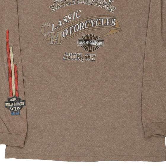 Vintage grey Avon OH Harley Davidson Long Sleeve T-Shirt - mens large