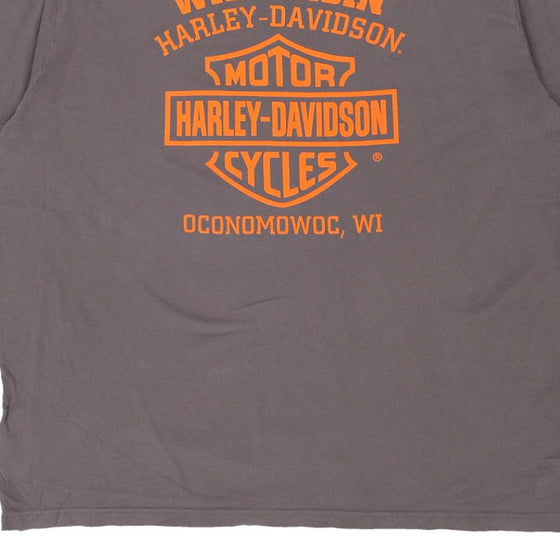 Vintage grey Oconomowoc WI Harley Davidson T-Shirt - mens xxx-large