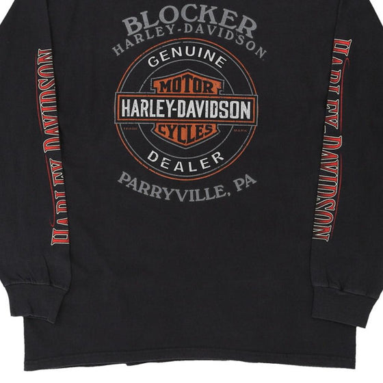 Vintage black Parryville PA Harley Davidson Long Sleeve T-Shirt - mens x-large