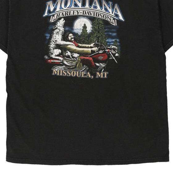 Vintage black Missoula MT Harley Davidson T-Shirt - mens xx-large