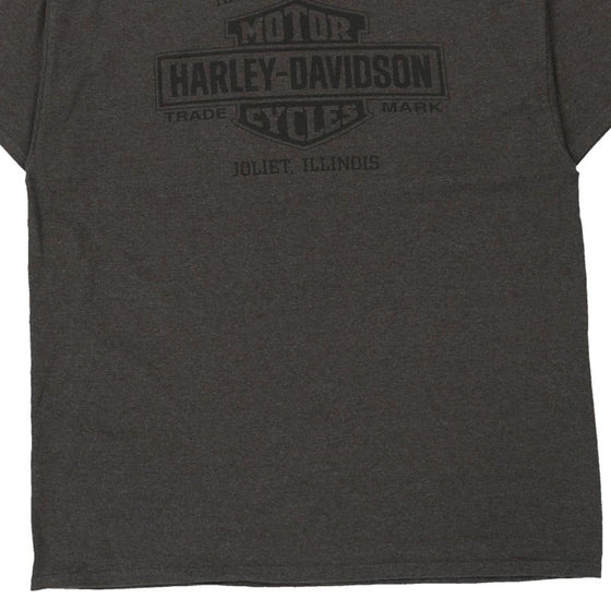 Vintage grey Juliet Illinois Harley Davidson T-Shirt - mens x-large