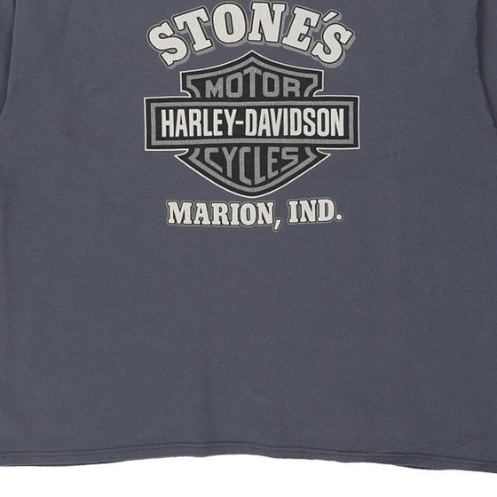 Vintage blue Marion IND Harley Davidson T-Shirt - mens x-large