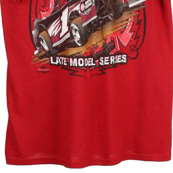 Vintage red World of Outlaws Jerzees T-Shirt - mens large