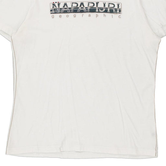 Vintage white Napapijri T-Shirt - mens large