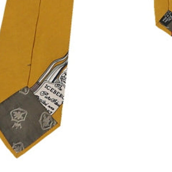 Vintage yellow Iceberg Tie - mens no size