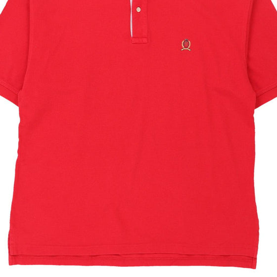 Vintage red Tommy Hilfiger Polo Shirt - mens x-large