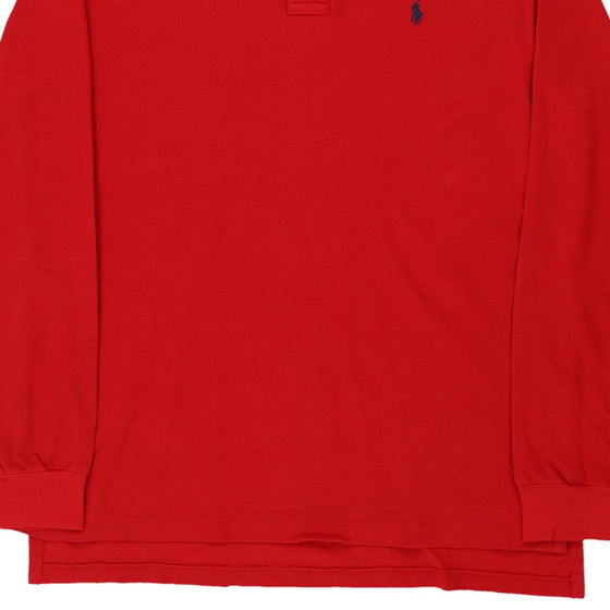 Vintage red Polo Ralph Lauren Long Sleeve Polo Shirt - mens large