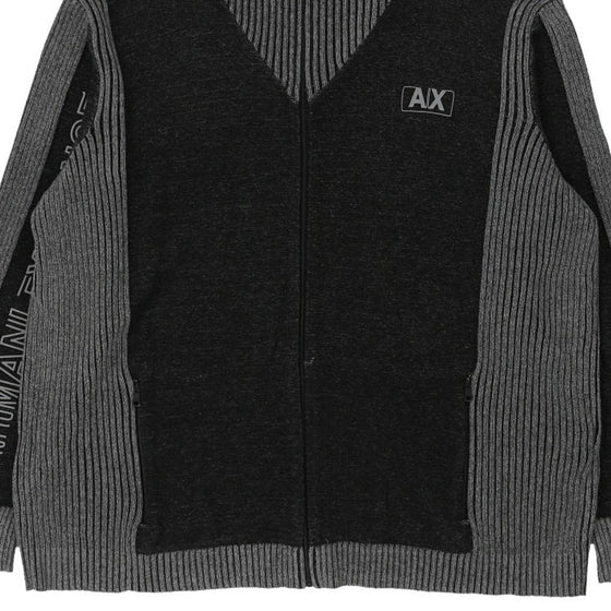 Vintage black Armani Exchange Zip Up - mens xx-large