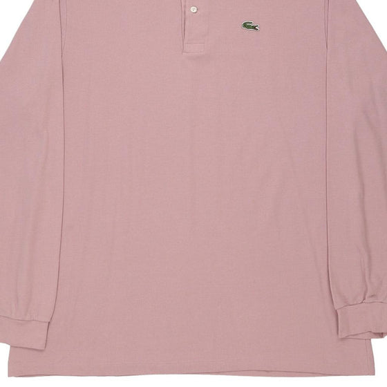 Vintage pink Lacoste Long Sleeve Polo Shirt - mens xx-large