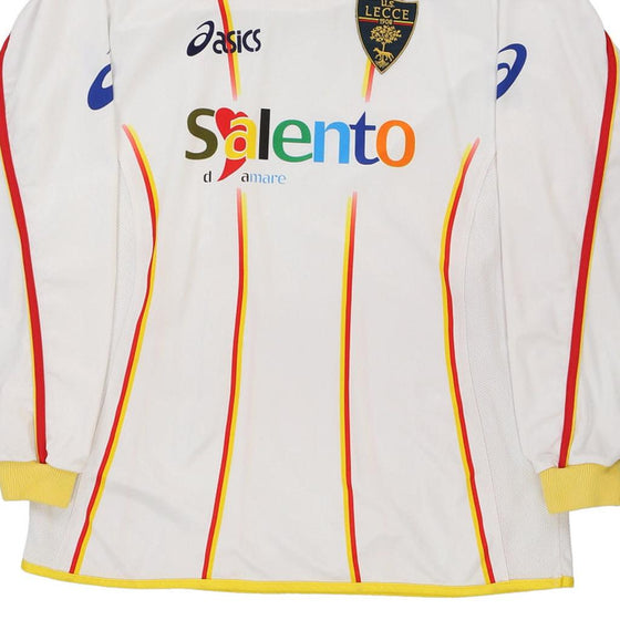 Vintage white Lecce 2004-2005 Asics Football Shirt - mens large