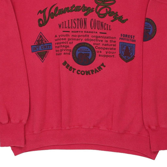 Vintage red 80s Best Company Sweatshirt - mens large