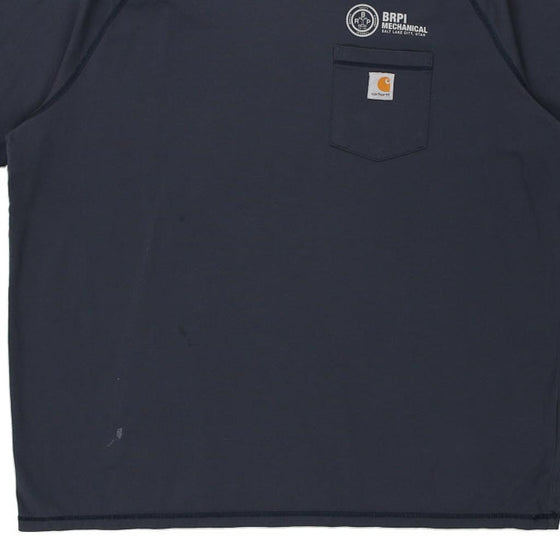 Pre-Loved navy Carhartt T-Shirt - mens xx-large