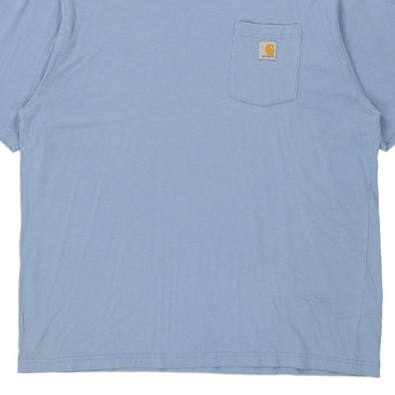 Pre-Loved blue Carhartt T-Shirt - mens x-large