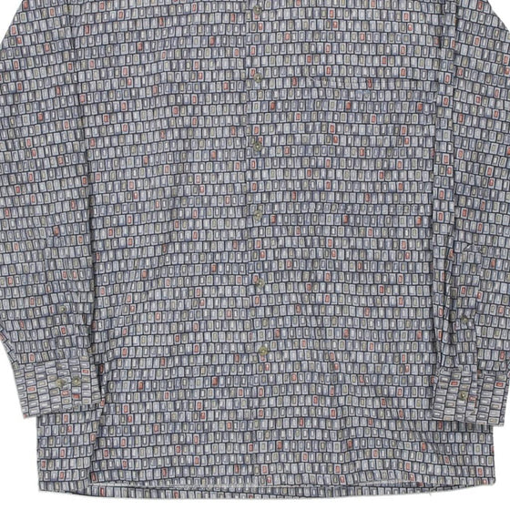 Vintage blue Pierre Cardin Patterned Shirt - mens medium