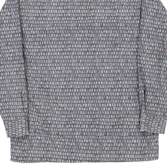 Vintage blue Pierre Cardin Patterned Shirt - mens medium