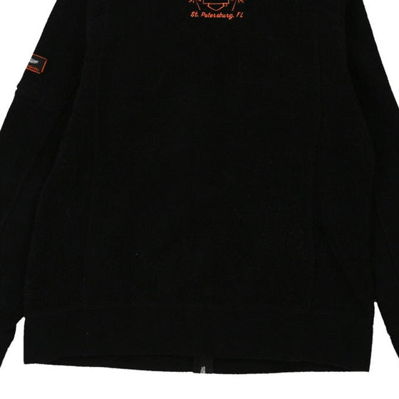 Vintage black St. Petersburg, FL Harley Davidson Fleece - womens large