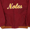 Vintage burgundy Noles Red Oak Baseball Jacket - mens large