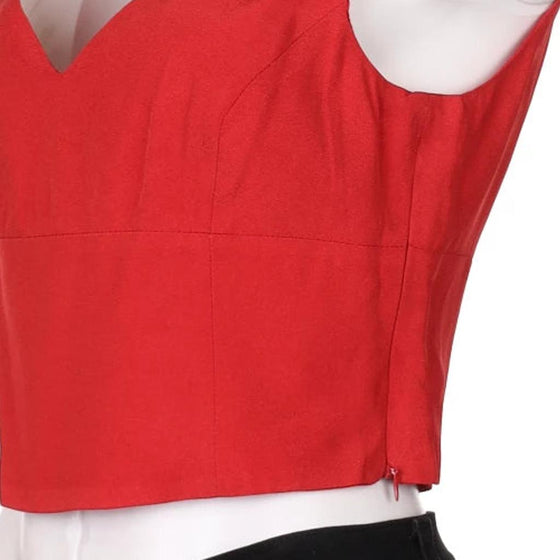 Vintage red Antille Crop Top - womens medium