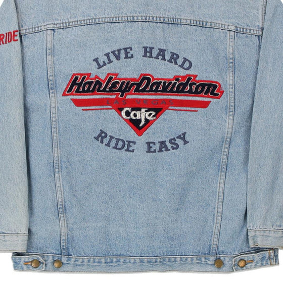 Vintage blue Harley Davidson Denim Jacket - mens small