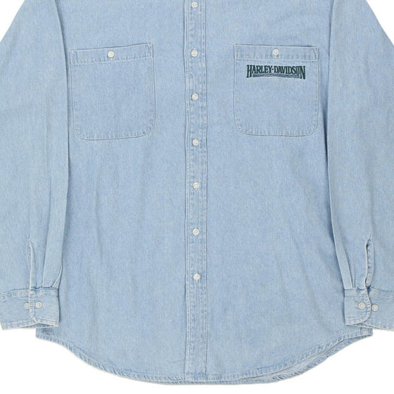 Vintage blue Harley Davidson Denim Shirt - mens x-large