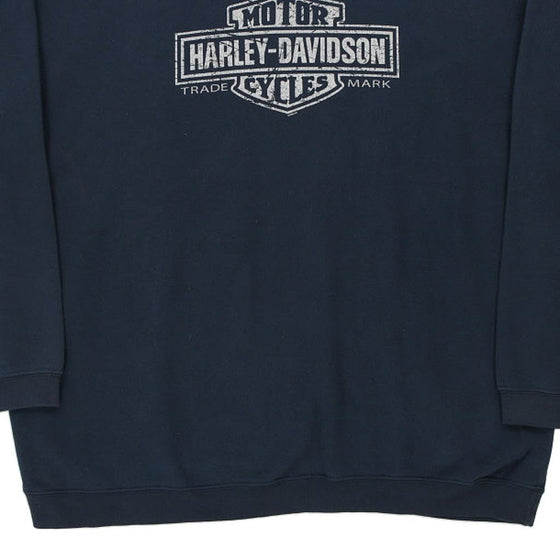 Vintage navy Willowstreet, PA Harley Davidson Sweatshirt - mens xx-large