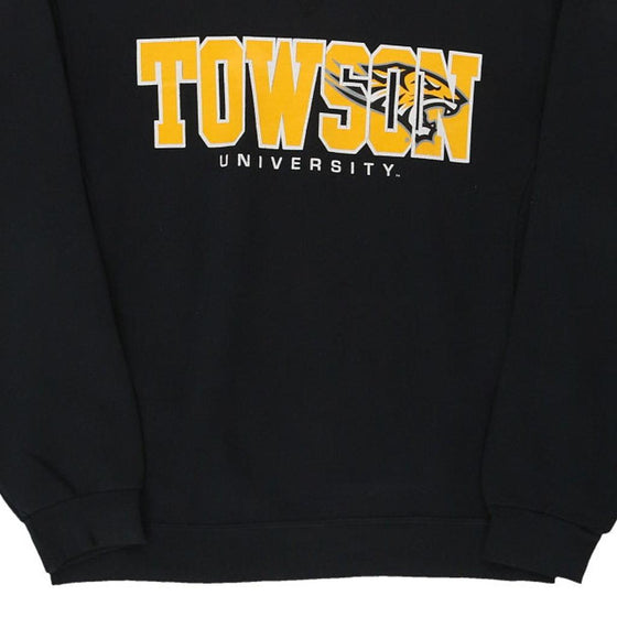 Vintage black Towson University Russell Athletic Sweatshirt - mens medium