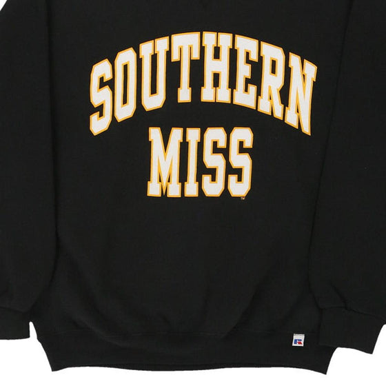 Vintage black Southern Miss Russell Athletic Sweatshirt - mens medium