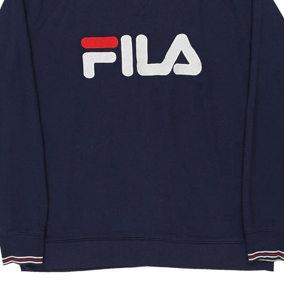 Vintage navy Fila Sweatshirt - mens x-large