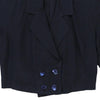 Iceberg Cropped Blazer - Large Navy Silk Blend