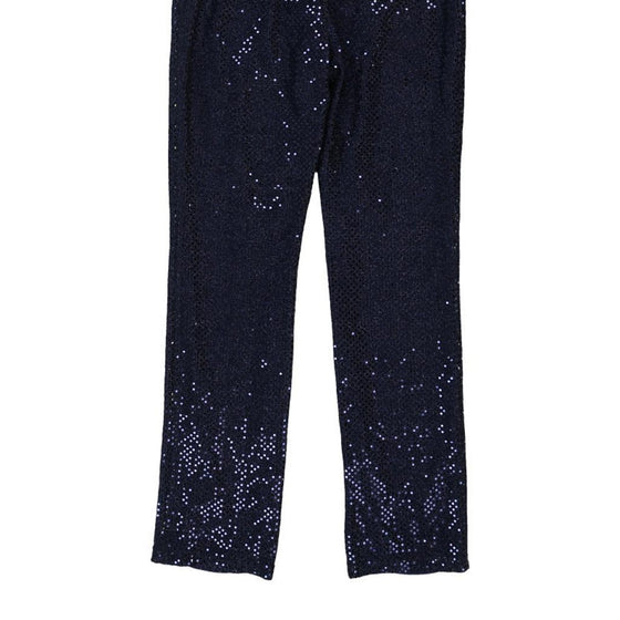 Armani Jeans Trousers - 30W UK 12 Navy Polyamide