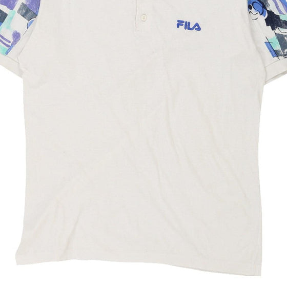 Vintage white Fila Polo Shirt - mens large