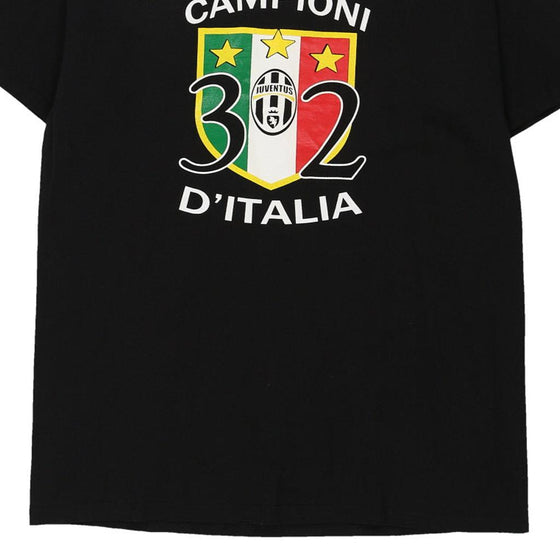 Vintage black Juventus FC Fruit Of The Loom T-Shirt - mens x-large