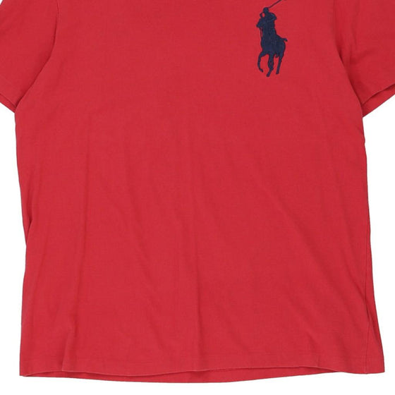 Ralph Lauren T-Shirt - Medium Red Cotton