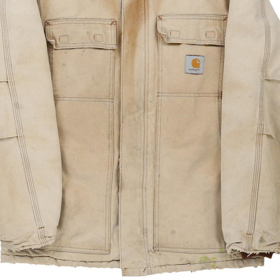 Vintage beige Heavily Worn Carhartt Jacket - mens small