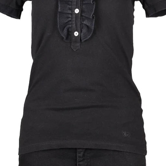 Vintage black Burberry London Polo Shirt - womens small