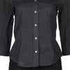 Vintage black Burberry London Shirt - womens x-small