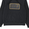 Ea7 Spellout Hoodie - Small Black Cotton