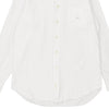 Burberry London Collarless Shirt - Large White Cotton