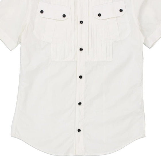 Gf Ferre Short Sleeve Shirt - Medium White Cotton