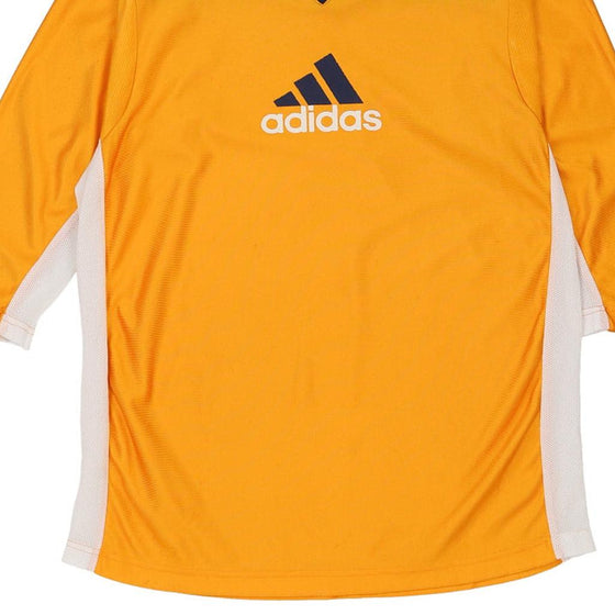 Vintage yellow Adidas Football Shirt - mens x-large