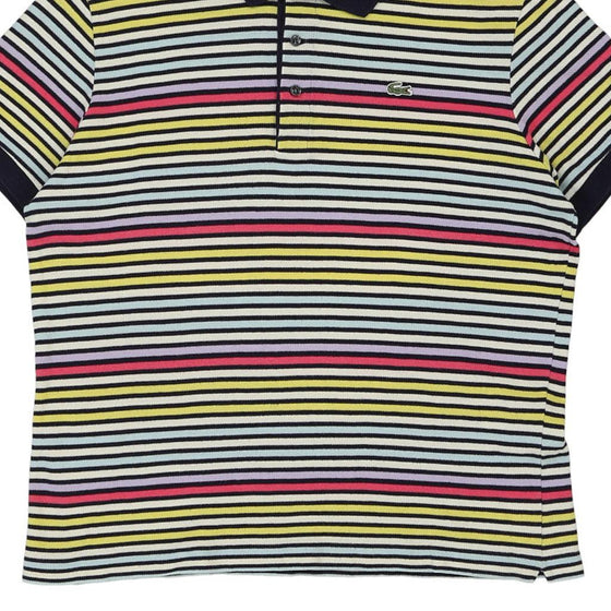 Vintage multicoloured Lacoste Polo Shirt - mens small