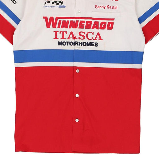 Vintage red Stouts Racing Fast Track Apparel Short Sleeve Shirt - mens large