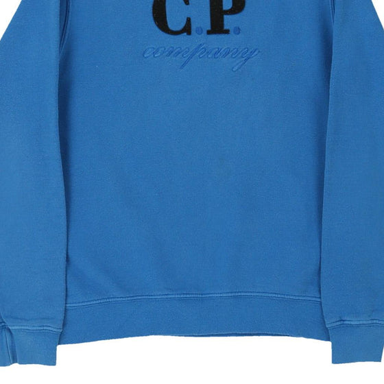 Age 10 C.P. Company Spellout Sweatshirt - Medium Blue Cotton Blend