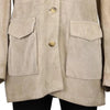 Vintage beige Unbranded Suede Jacket - mens x-large