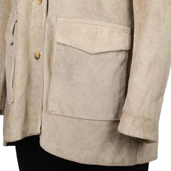 Vintage beige Unbranded Suede Jacket - mens x-large