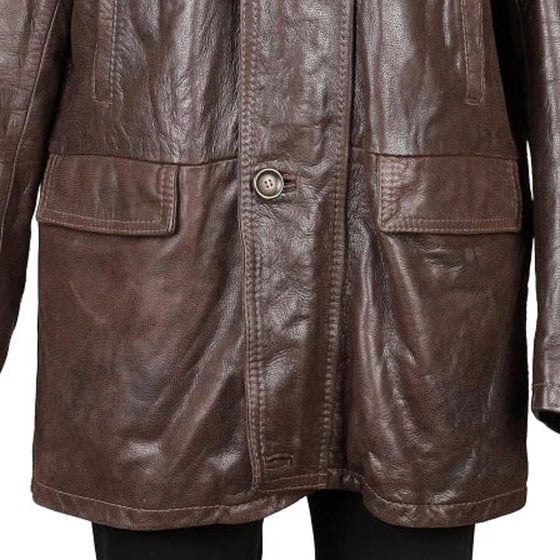 Vintage brown Conbipel Leather Jacket - mens x-large