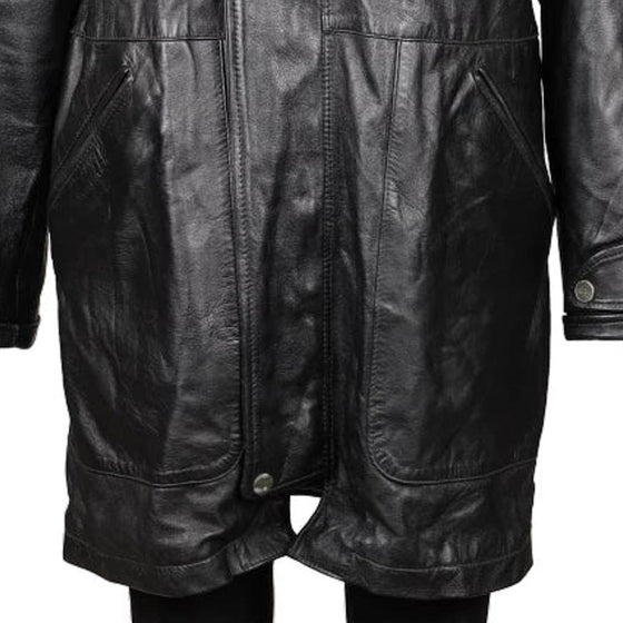 Vintage black Unbranded Leather Jacket - mens x-large